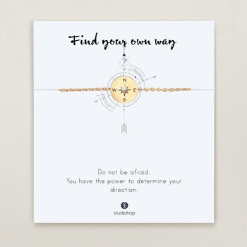 Find Your Way Compass Keepsake Bracelet, 4 of 8