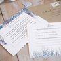 Whimsical Winter Wedding Invitation, thumbnail 4 of 6