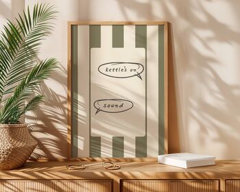 Kettle's On, Sound Tea Time Themed Art Print, 6 of 6