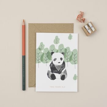 Panda Second Birthday Card, 2 of 2