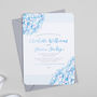 Hydrangea Blue Wedding Invitation, thumbnail 1 of 4