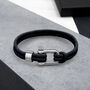 Personalised Men's Nautical Double Strand D Shackle And Rope Bracelet, thumbnail 9 of 12