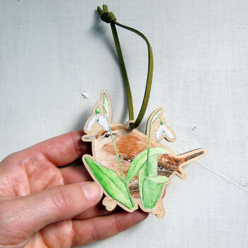 Wren Christmas Decoration And Card Letter Box Gift, 3 of 8