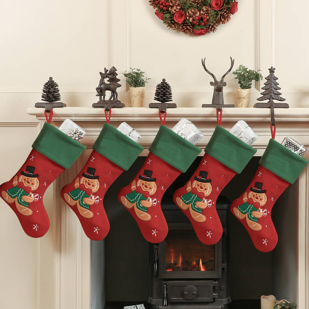 family of five gingerbread man christmas stockings by dibor ...