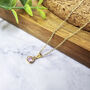 Mini Round Rose Quartz October Birthstone Necklace, thumbnail 1 of 3