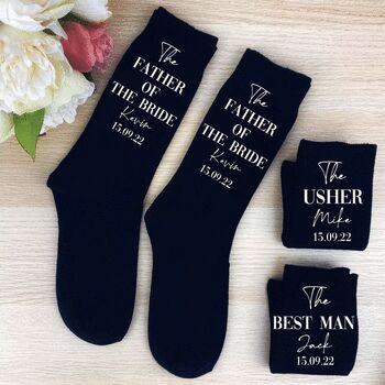 Personalised Groomsmen Gifts Groom Wedding Socks, 9 of 9