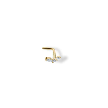 14 Carat Gold Sycamore Nose Stud, 2 of 5