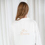 Embroidered Personalised 'Mrs' Satin Pyjamas For Brides, thumbnail 1 of 12