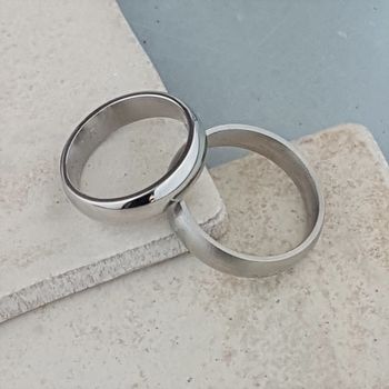 Gentleman's Palladium Wedding Ring With Personalisation, 4 of 10