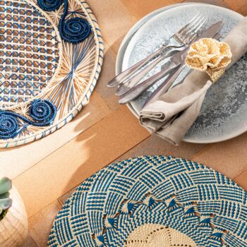 Blue Caracol Placemats Set Of Four, 3 of 4