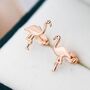 Sterling Silver Flamingo Stud Earrings, thumbnail 7 of 12
