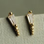 Trapeze Jewel Stud Earrings, thumbnail 1 of 7