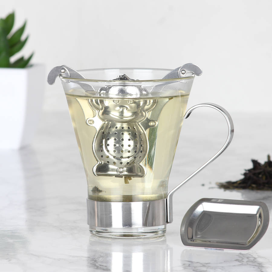 Monkey Tea Infuser With Drip Tray By Dibor