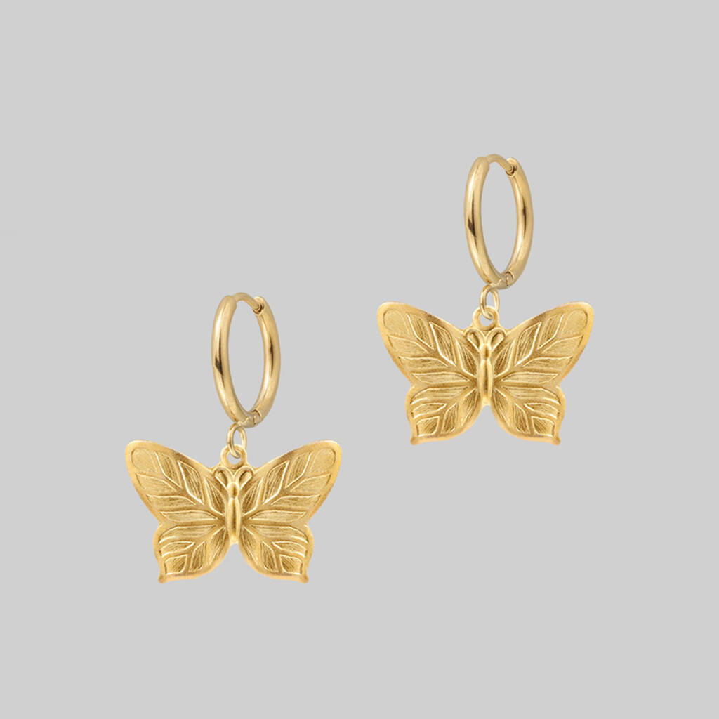 Butterfly Hoop Earrings By RegalRose
