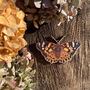 Painted Lady Butterfly Wooden Christmas Tree Decoration, thumbnail 2 of 6