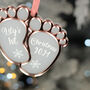 Baby's 1st Christmas Cute Feet 3D Acrylic Decoration, thumbnail 2 of 5