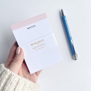 Blush Pink Minimalist Notes A7 Notepad, 3 of 3