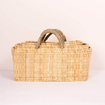 Reed Storage Baskets, Three Sizes And Sets, 2 of 6