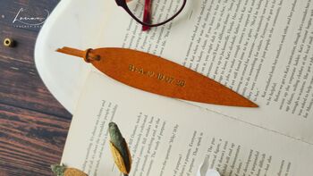 Willow Personalised Leather Bookmark, 2 of 10