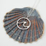 Silver Ocean Wave Everyday Necklace, thumbnail 1 of 8