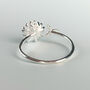 Sterling Silver Daisy And Leaf Adjustable Ring, thumbnail 4 of 6