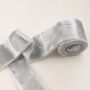 Chiffon Wedding Ribbon With Frayed Edge Silver 5m Roll, thumbnail 2 of 6
