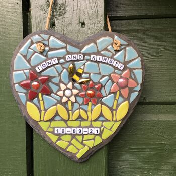 Personalised Handmade Wedding Anniversary Mosaic Gift, 3 of 4