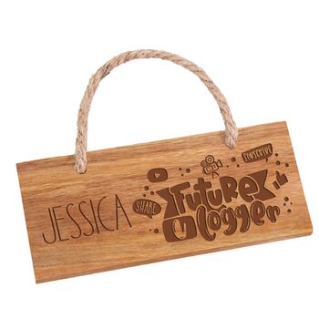 Personalised Future Vlogger Wooden Sign, 5 of 5