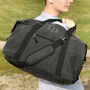 Personalised Black Canvas Overnight Bag, thumbnail 3 of 6