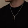 Silver Crucifix Cross Pendant Necklace, thumbnail 4 of 10
