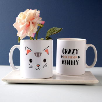 Crazy Cat Lady Personalised Mug, 2 of 3