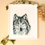 Inky Wolf Illustration Print, thumbnail 6 of 10