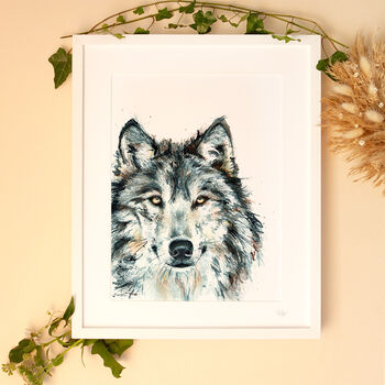 Inky Wolf Illustration Print, 6 of 10