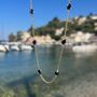 Sapphire And Gold Multi Gemstone Station Necklace, thumbnail 2 of 5