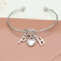 Personalised Double Initial Silver Bracelet, thumbnail 3 of 6