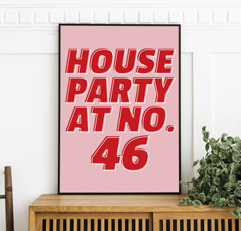 Personalised House Party Print, 4 of 7