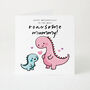 Personalised Roarsome Mummy Mother’s Day Card Cute Dinosaur Mum And Baby, thumbnail 2 of 5