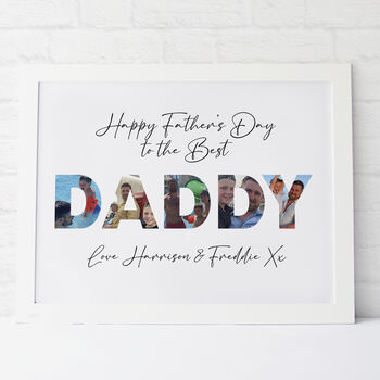 Printable Personalised Photograph Daddy Word Print, 3 of 3