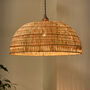 Natural Rattan Dome Pendant Light Shade, thumbnail 3 of 5