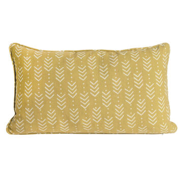 Jiva Mustard Green Embroidered Cushion Cover, 2 of 4