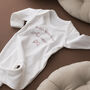 Personalised Hello World Baby Grow Bow, thumbnail 1 of 3