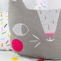 Screen Printed Cat Cushion, thumbnail 5 of 9