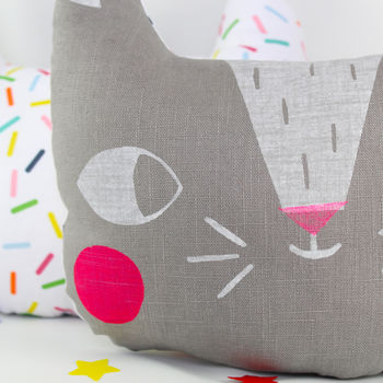 Screen Printed Cat Cushion, 5 of 9