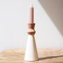 White And Terracotta Candlestick Holder, thumbnail 8 of 11