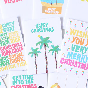 Happy Christmas Palm Trees Greeting Card, 2 of 4