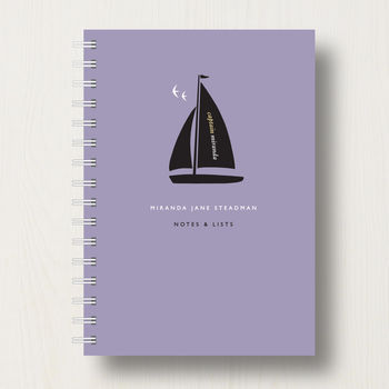 Personalised Boat Lover's Journal Or Notebook, 8 of 10