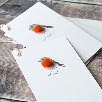 Gift Tags With Robin, Pack Of Six, 2 of 2