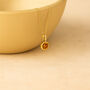 Personalised Gold Plated Sterling Silver November Citrine Birthstone Necklace, thumbnail 4 of 11