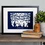 Personalised Camping Print Or Papercut In Mount, thumbnail 1 of 9