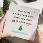 Personalised Funny Christmas Card For Husband From Wife, thumbnail 1 of 7